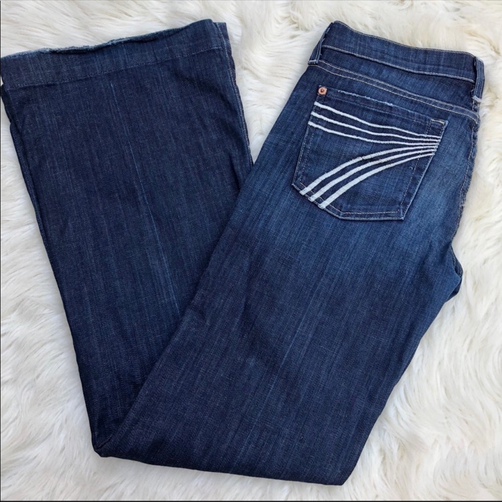 7 for all mankind Dojo flares flip flop length